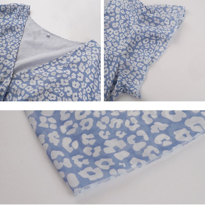 Summer Dresses Boho Floral Ruffle Cap Sleeve V Neck Dress - On sale