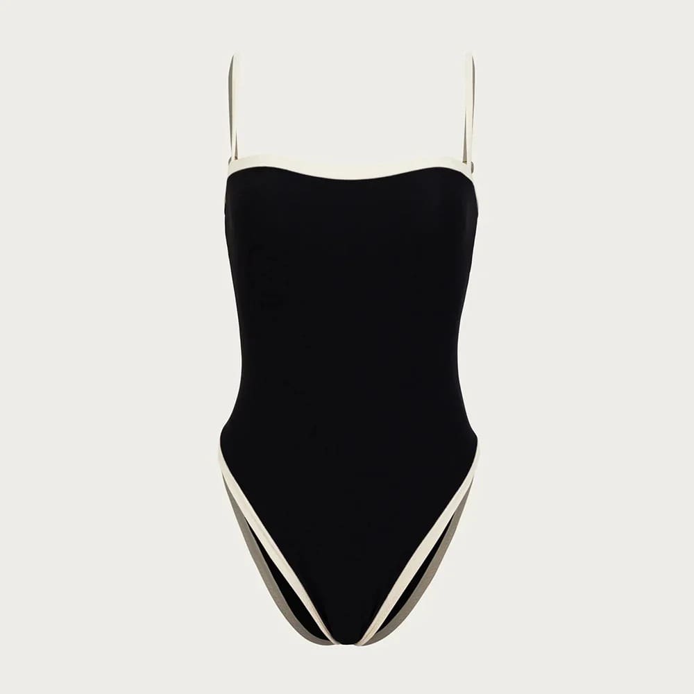Vintage Bandeau One-Piece Swimsuit for Women - On sale