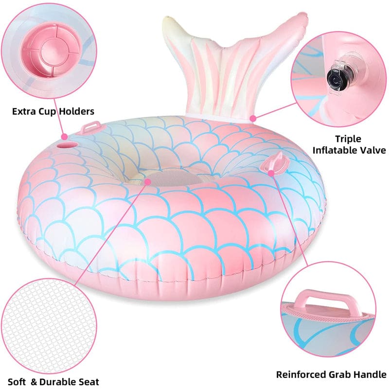 Water Sofa Swimming Inflatable Recliner Mermaid - Pink On sale