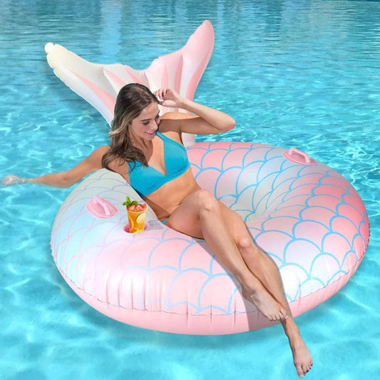 Water Sofa Swimming Inflatable Recliner Mermaid - Pink On sale