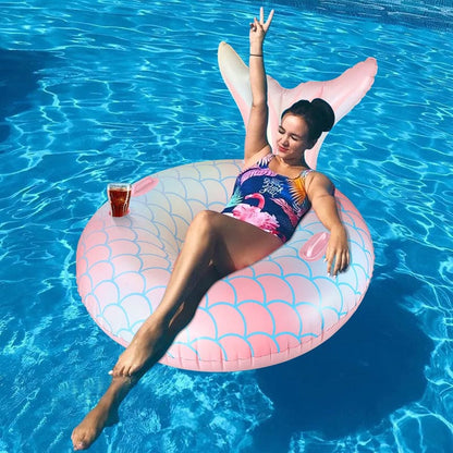 Water Sofa Swimming Inflatable Recliner Mermaid - Pink On sale