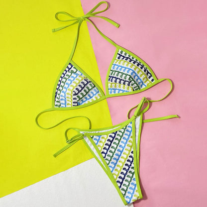 Wavy Crochet Cheeky Brazilian Bikini - On sale