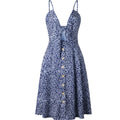 Women Summer Dresses Sleeveless Backless Party - Blue / L On sale