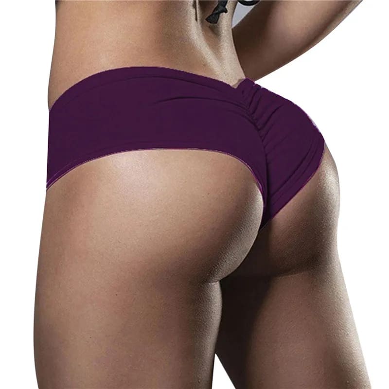 Women’s High Waist Sport Shorts – Slim Fit Summer Style - Purple / M On sale