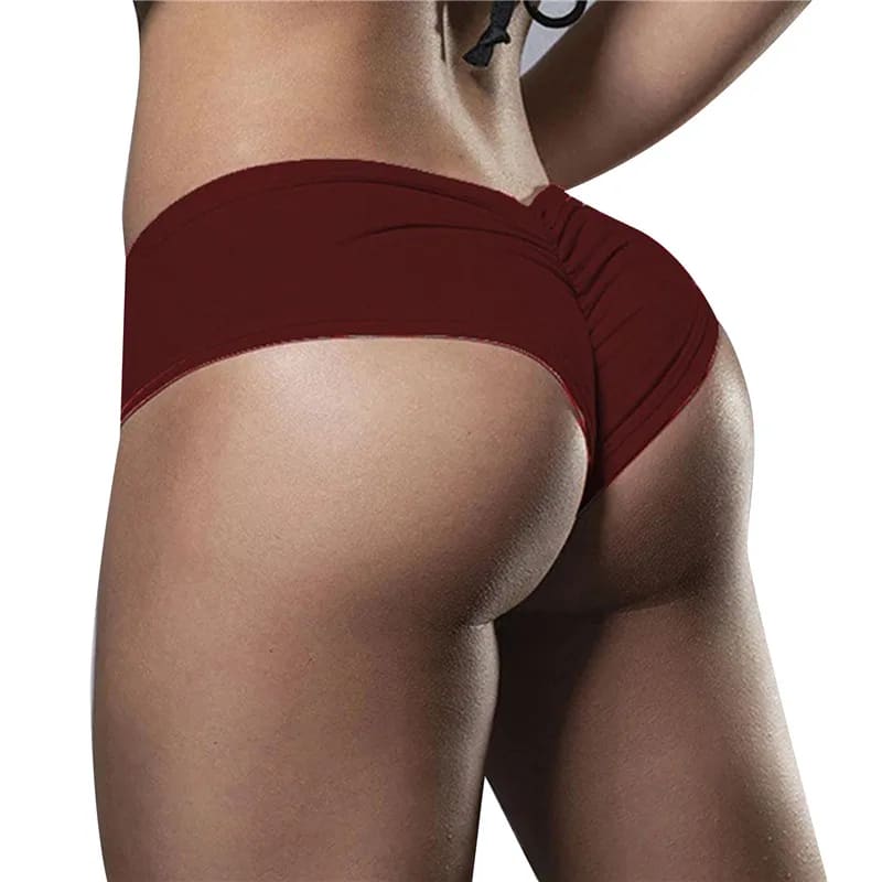 Women’s High Waist Sport Shorts – Slim Fit Summer Style - Wine Red / M On sale