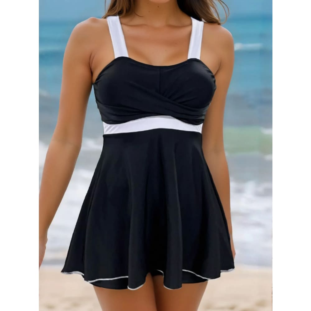 Plus Size Print Tankini Set – High‑Waist Two‑Piece Swimwear - 3 / S On sale