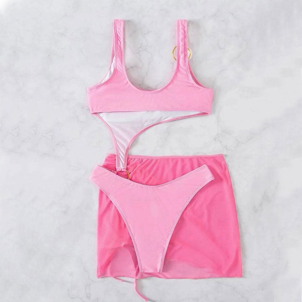 Asymmetrical O Ring Cutout Brazilian One Piece Swimsuit - On sale