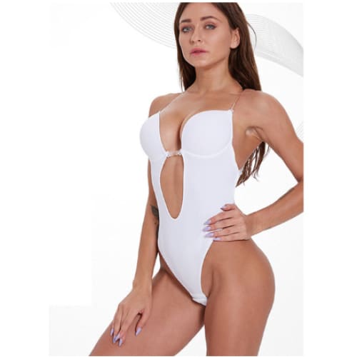 Backless Body Shaper Bra - White / 2XL On sale