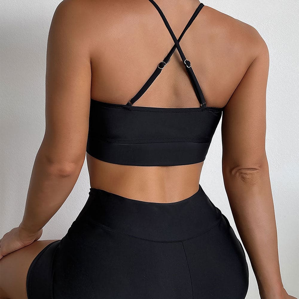 Boyshort Crisscross Bralette Brazilian Bikini Swimsuit - On sale