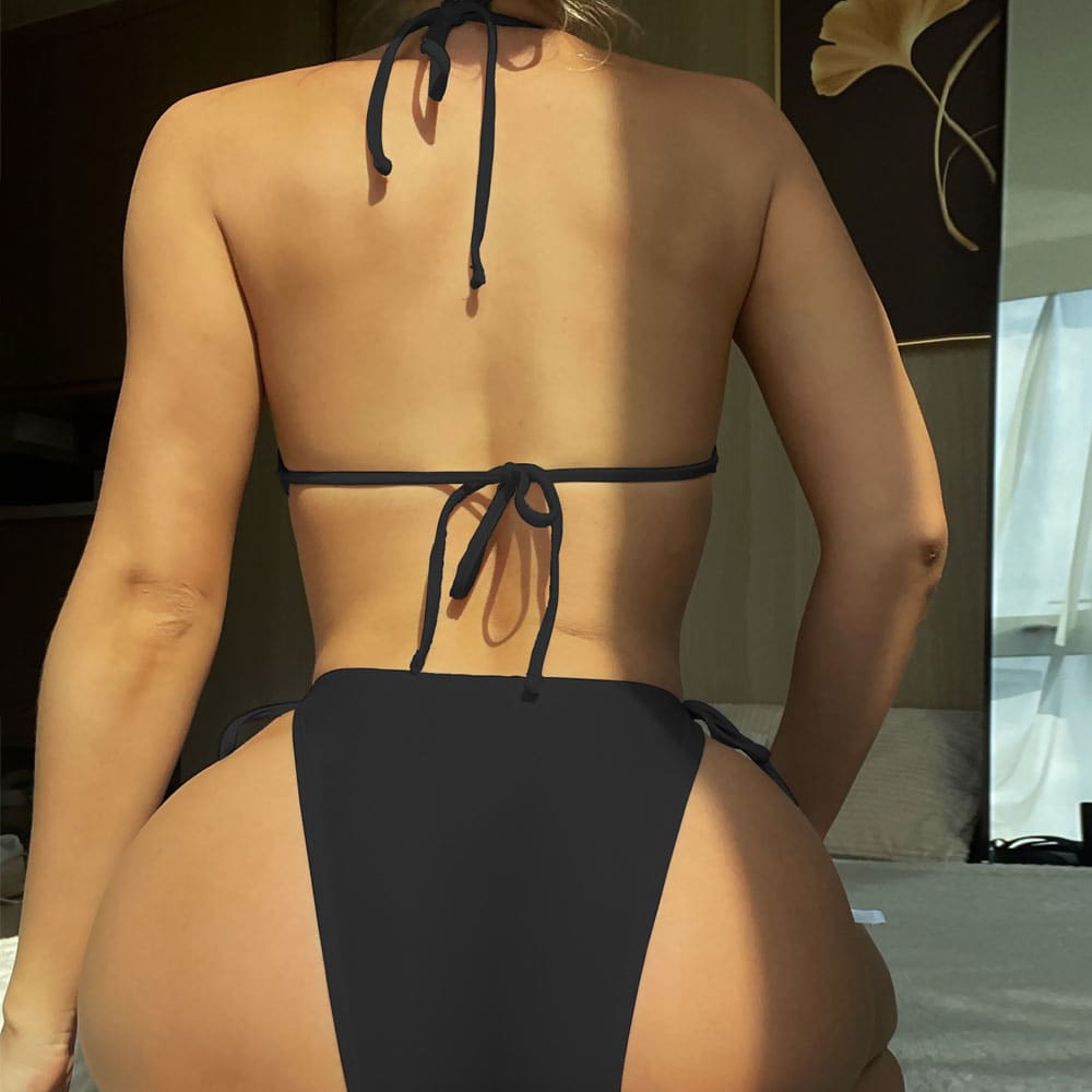 Cut Out Halter Monokini Brazilian One Piece Swimsuit - On sale