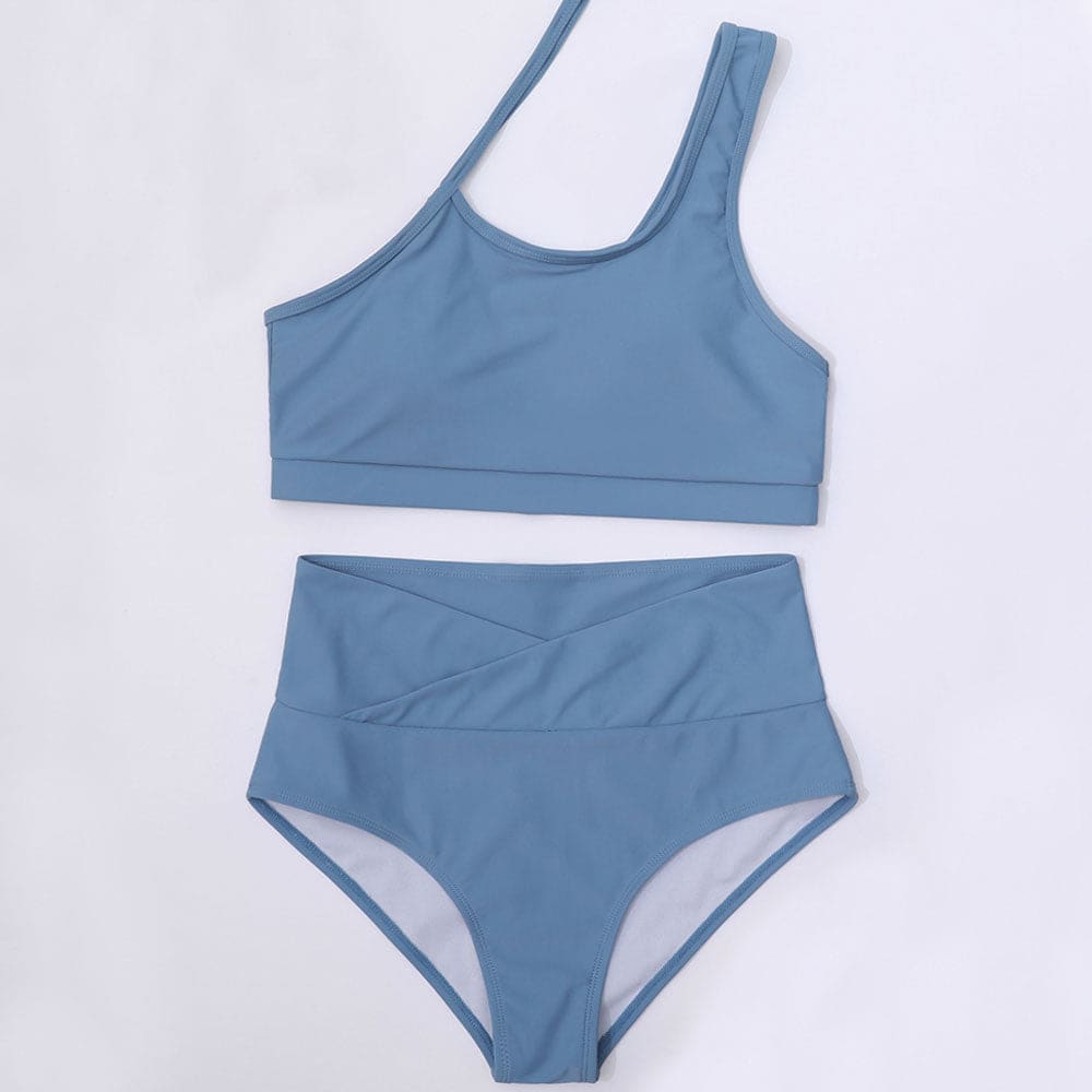 Cutout One Shoulder Bralette Brazilian Bikini Swimsuit - On sale