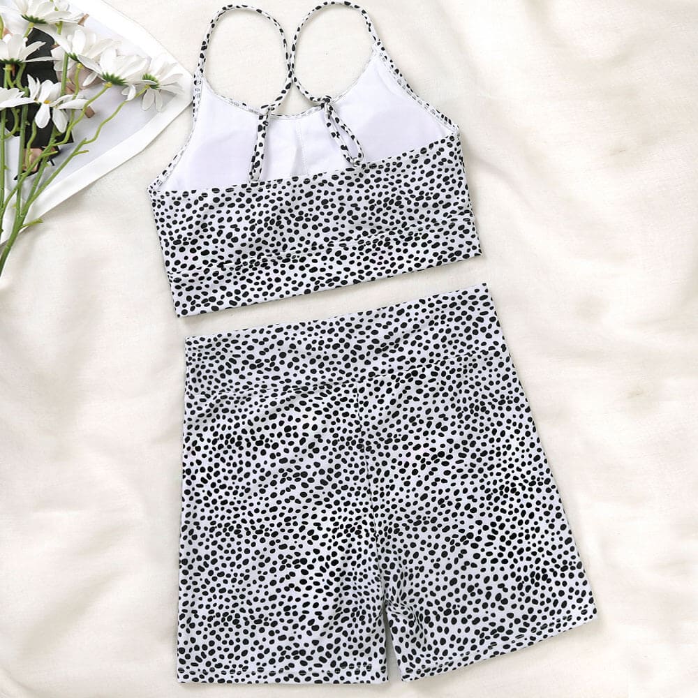 Dot Print Boyshort Bralette Brazilian Bikini Swimsuit - On sale