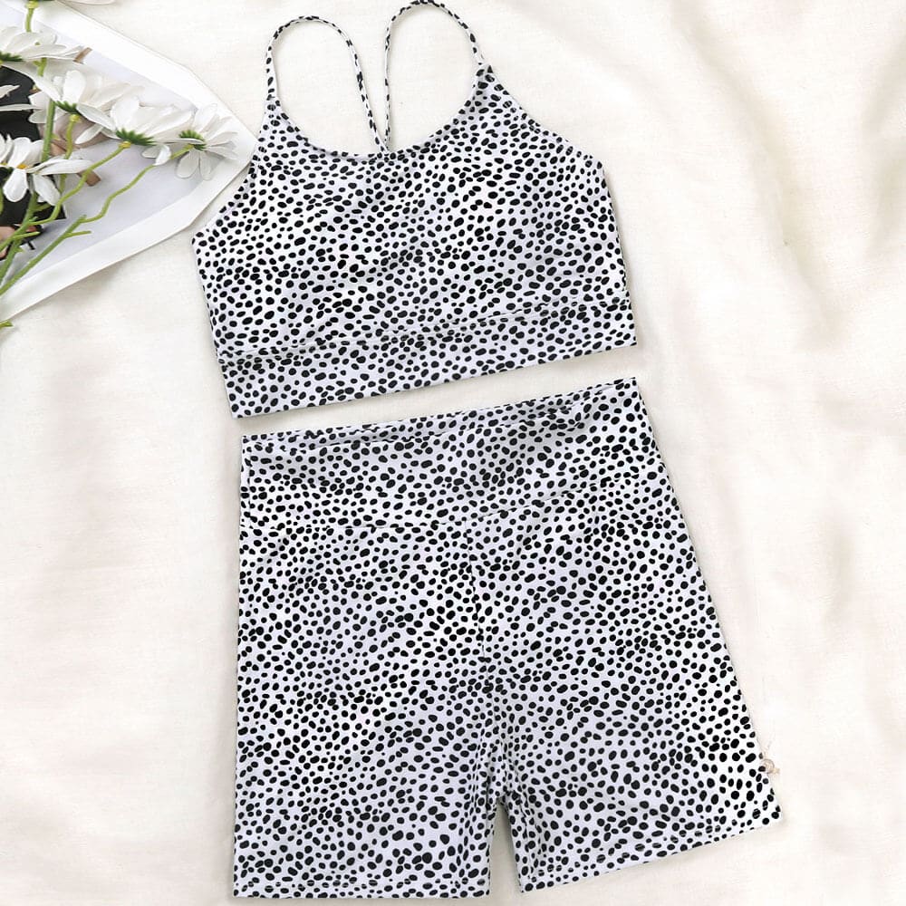 Dot Print Boyshort Bralette Brazilian Bikini Swimsuit - On sale