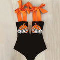 Floral Shoulder Strappy Backless One Piece Swimsuit Monokini - CZ19999D9 / S On sale