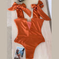 Floral Shoulder Strappy Backless One Piece Swimsuit Monokini - CZ19999O4 / S On sale