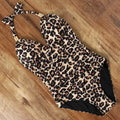 Halter Neck Push Up High Waist One Piece Swimsuit - B3857LP / S On sale