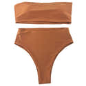 Bas De Maillot De Bain Taille Haute Femme - Bikini Gainant Ventre Plat - Couleur Unie - Élégant Et Ajusté - 5