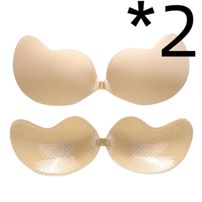 Invisible Push Up Bra - 2pcs Skin tone breathable / D On sale