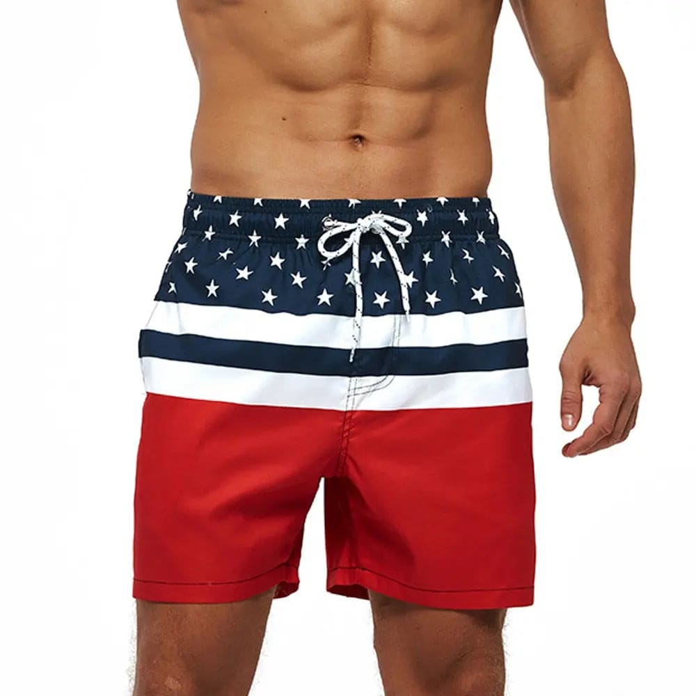 New Leisure Mens Swimwear Board Shorts - National flag / M On sale