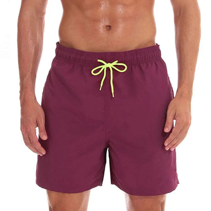 New Leisure Mens Swimwear Board Shorts - Wine red / M On sale