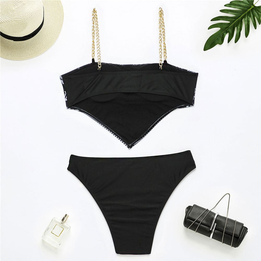 Paisley Pattern handkerchief Brazilian Bikini Swimsuit - On sale