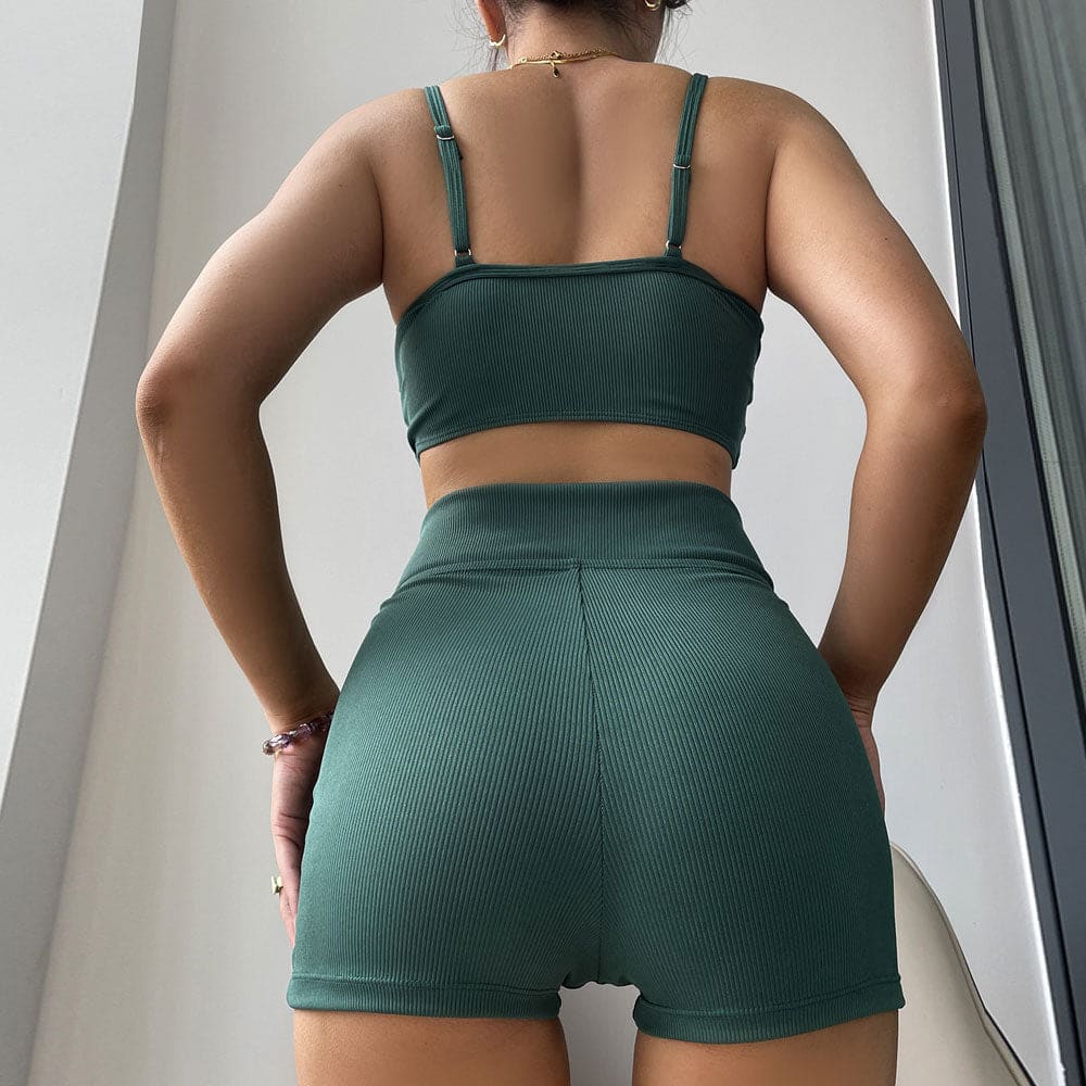 Ribbed Wrap Boyshort Bralette Brazilian Bikini Swimsuit - On sale