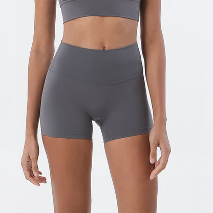 Running Short Yoga Pants Slim Workout Tight Shorts - Titanium / S On sale
