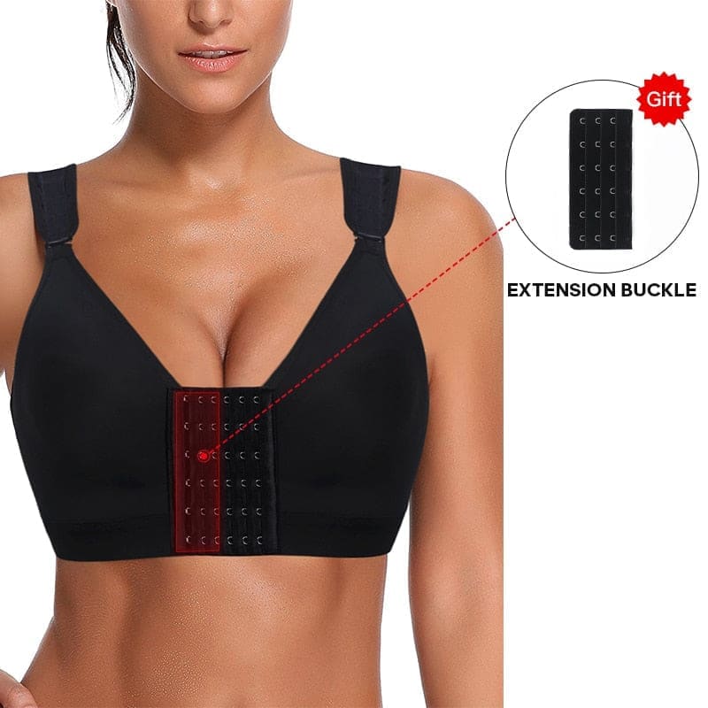 Seamless Push Up Bra Front Closure Adjustable Sports - Black 1 / S / China On sale