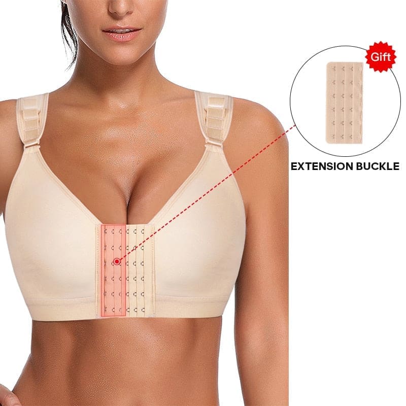 Seamless Push Up Bra Front Closure Adjustable Sports - Skin 1 / S / China On sale