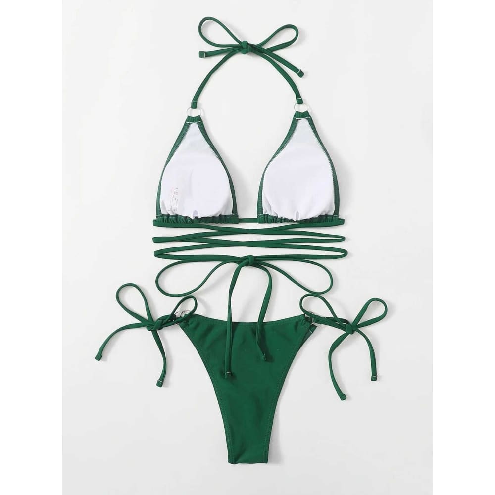 Cross String Top Sexy Criss Cross Micro String Thong Bikini Swimsuit - Sunnybikinis