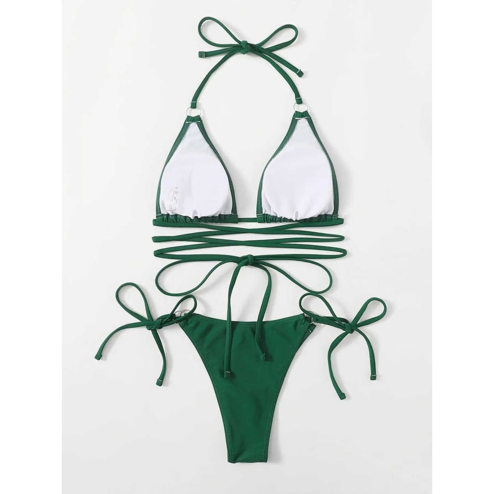Sexy Criss Cross Micro String Thong Bikini Swimsuit - On sale
