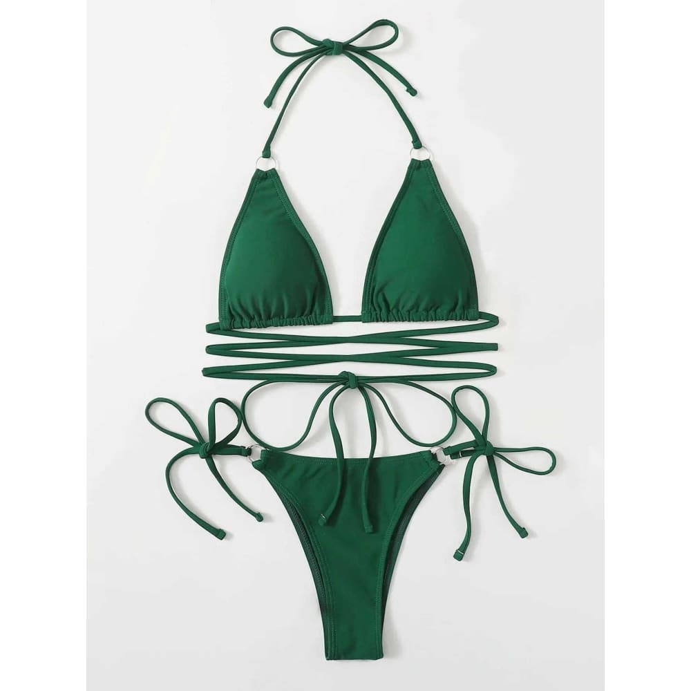 Sexy Criss Cross Micro String Thong Bikini Swimsuit - On sale