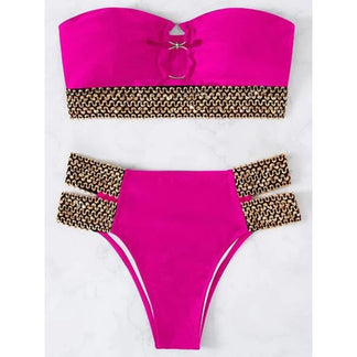 Sexy Flash Belt Strapless Bikini Bandeau Swimwear - Sunnybikinis