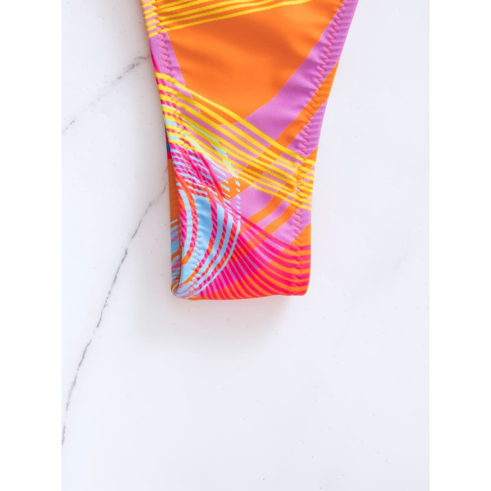 Sexy Print Three Piece Micro Brazilian Bikini - On sale