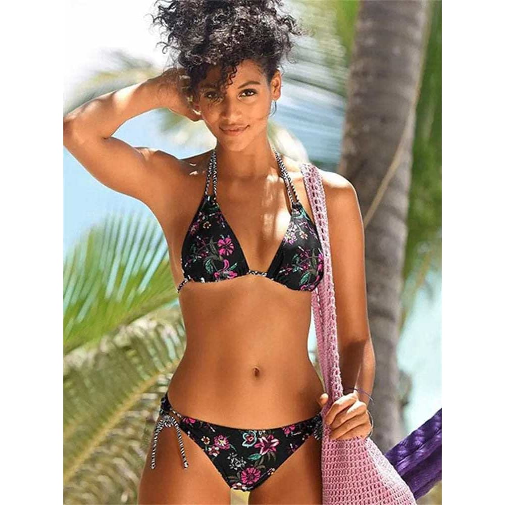 Sexy Push Up Halter Brazilian Thong Bikini Swimsuit - 2 / S On sale