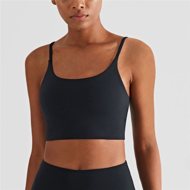 Sexy U Neck Womens Yoga Tops Sports Bra - Black / One Size / S On sale