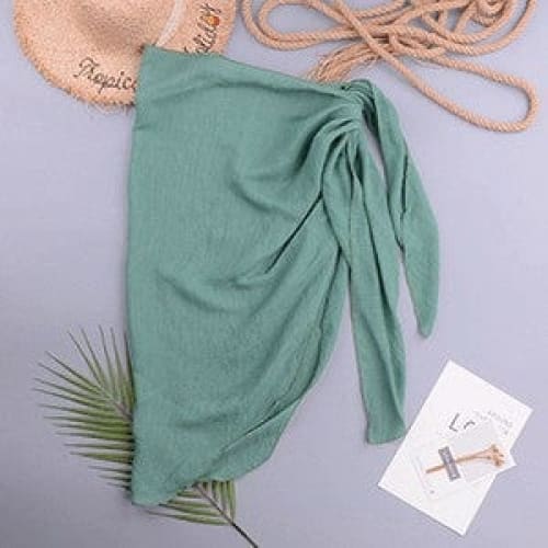Sexy Women Beach Pareo Wrap Cover-Ups Skirts - Lake Green / One Size On sale