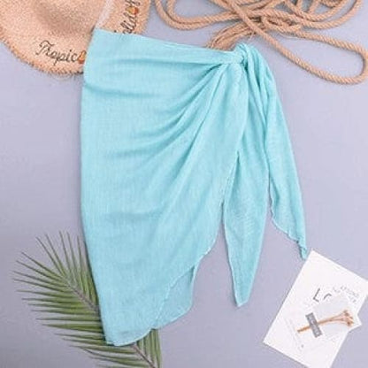 Sexy Women Beach Pareo Wrap Cover-Ups Skirts - Sky Blue / One Size On sale