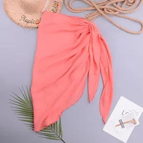 Sexy Women Beach Pareo Wrap Cover-Ups Skirts - Watermelon Red / One Size On sale