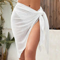 Sexy Women Beach Pareo Wrap Cover-Ups Skirts - White / One Size On sale