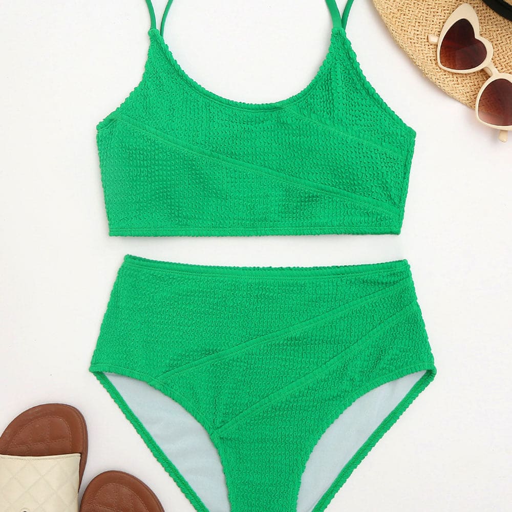 Shirred High Waist Bralette Sunnybikinis Swimsuit - On sale