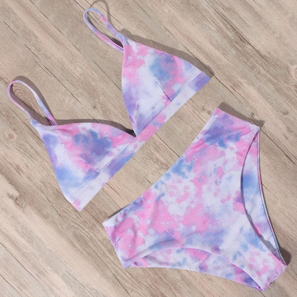 Snake High Waisted Triangle Cheeky Bikini Swimsuits - B3091TD / S On sale