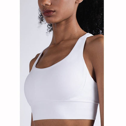 Solid Breathable Womens Yoga Tops Sexy Sports Bra - On sale