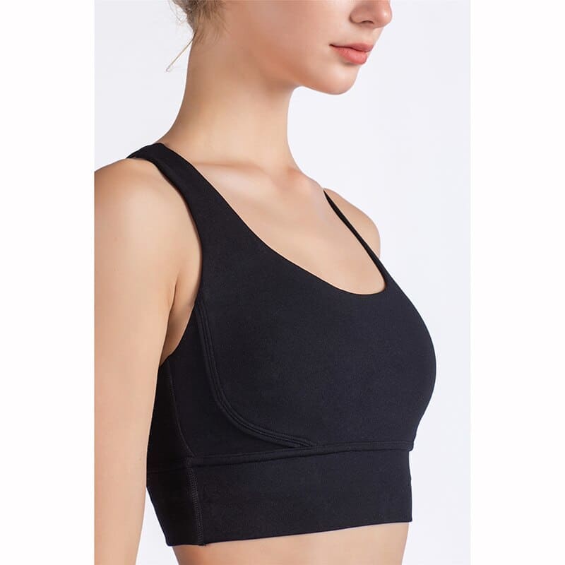 Solid Breathable Womens Yoga Tops Sexy Sports Bra - On sale