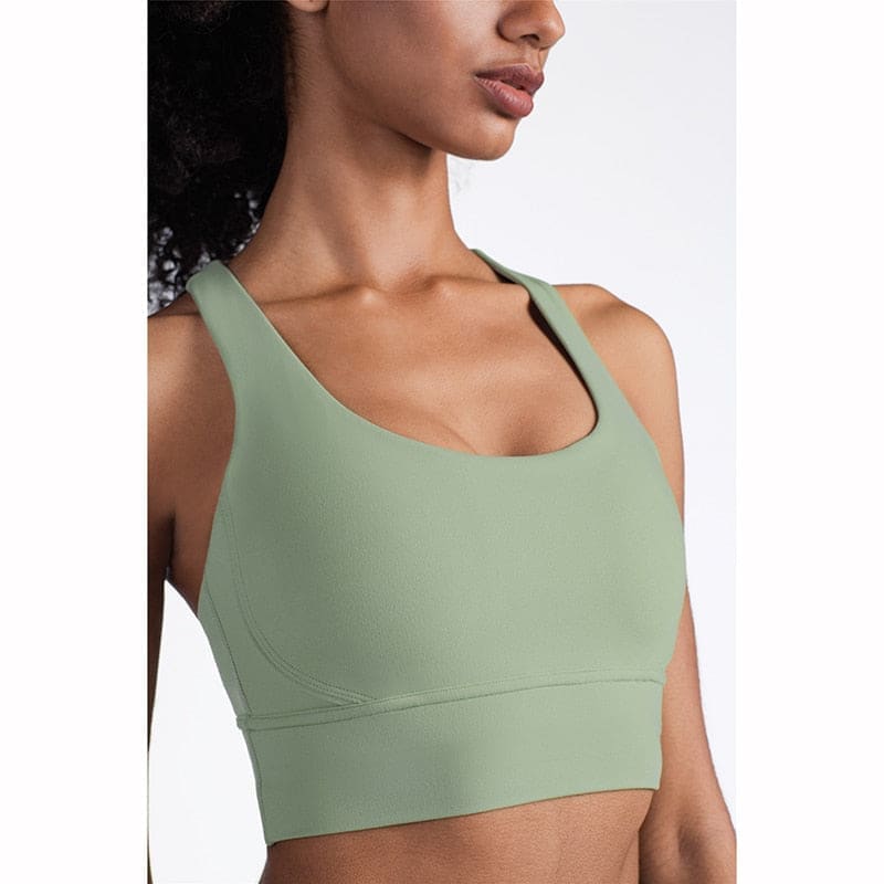 Solid Breathable Womens Yoga Tops Sexy Sports Bra - Green / S / One Size On sale