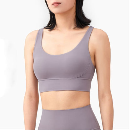 Solid Breathable Womens Yoga Tops Sexy Sports Bra - violet verbena / S / One Size On sale