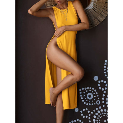 Solid Cover-ups Kimono Tunic Long Pareos Swimsuits - On sale