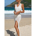 Solid Cover-ups Kimono Tunic Long Pareos Swimsuits - X21SW5329-2 / S On sale