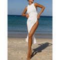 Solid Cover-ups Kimono Tunic Long Pareos Swimsuits - X22DR11442-1 / S On sale