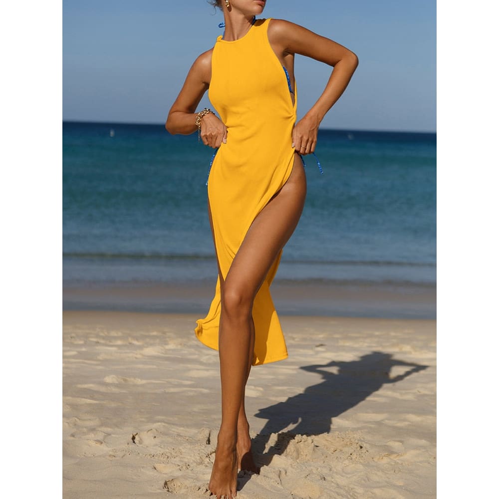 Solid Cover-ups Kimono Tunic Long Pareos Swimsuits - X22DR11442-3 / S On sale